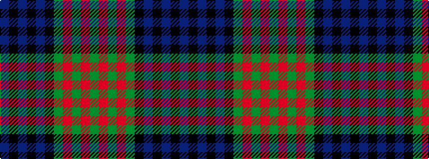 idealised woven sample of pattern BKBKBKGRGRG