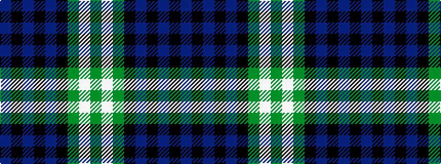 idealised woven sample of pattern BKBKBKGWG