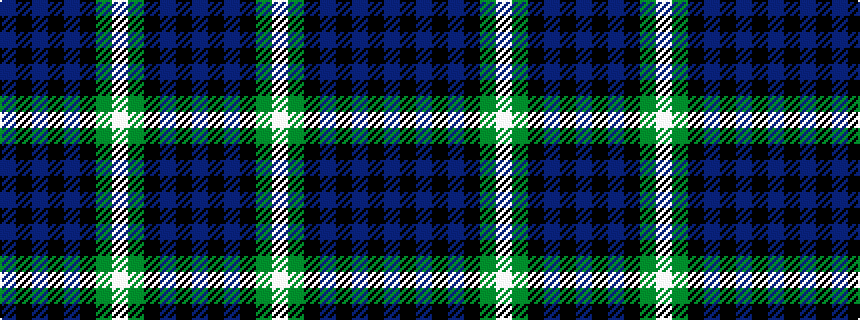 idealised woven sample of pattern BKBKBKGWGKBKB