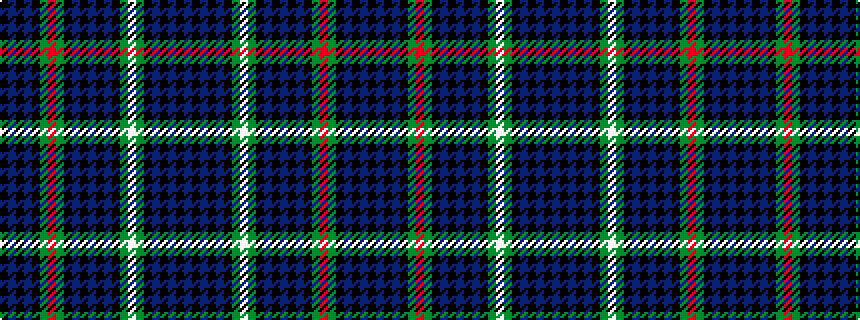 idealised woven sample of pattern BKBKBKGWGKBKBKBKGRGKBKBK