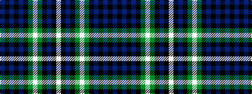 idealised woven sample of pattern BKBKBKGWGKBKW