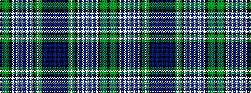 idealised woven sample of pattern BKBKBKGWGKWBWBWBWBWKGGGK