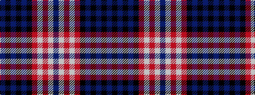 idealised woven sample of pattern BKBKBKRWRWB