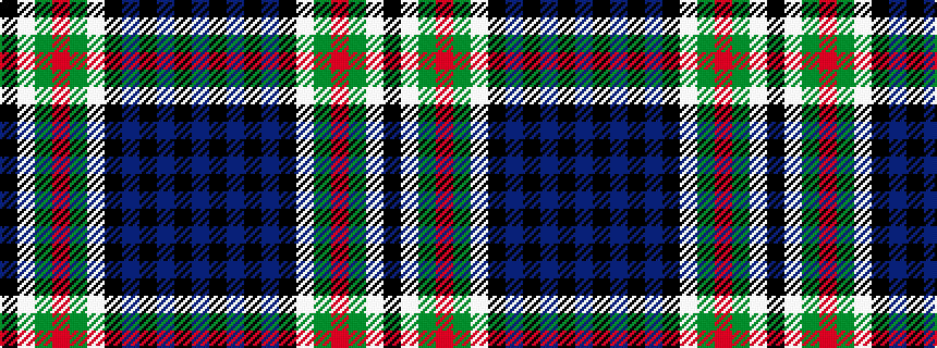 idealised woven sample of pattern BKBKBKWGRGWK