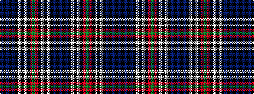 idealised woven sample of pattern BKBKBKWKWKRGRKWKWKBKB