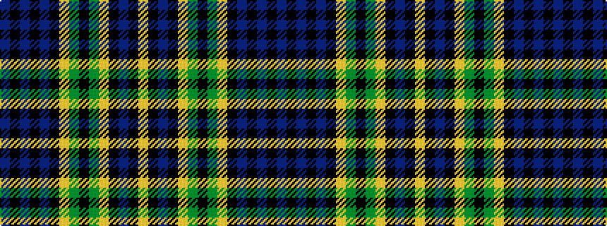 idealised woven sample of pattern BKBKBKYGKGYKBKY