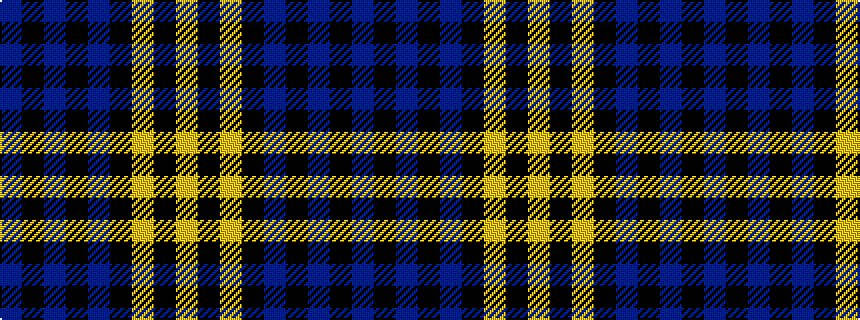 idealised woven sample of pattern BKBKBKYKY