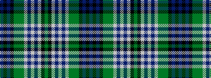 idealised woven sample of pattern BKBKGGGWBWBWKG