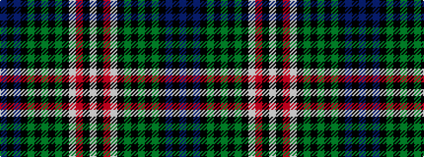 idealised woven sample of pattern BKBKGKGKGKWRKW