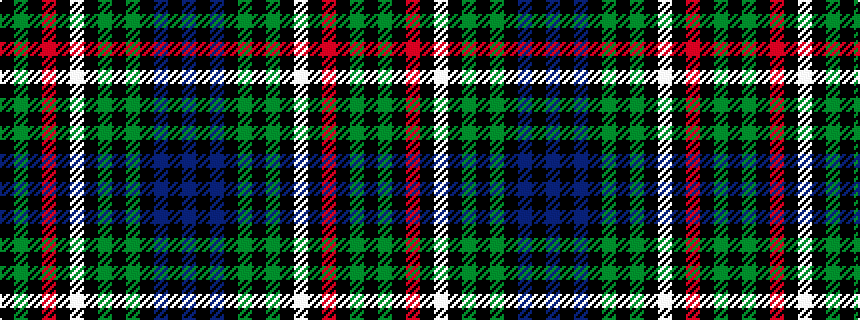 idealised woven sample of pattern BKBKGKGKWKRKGK