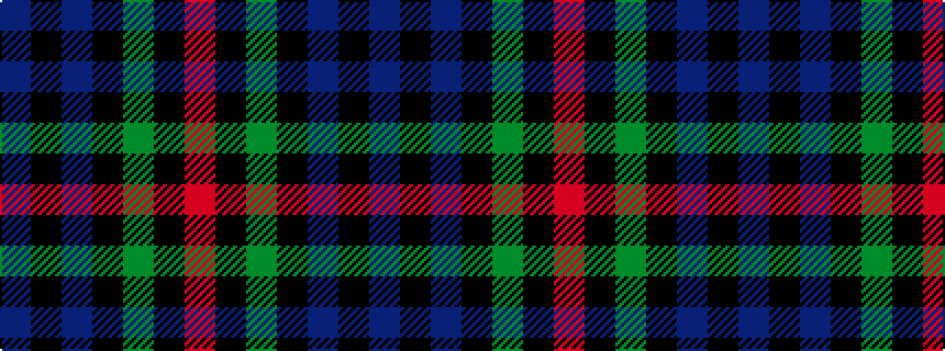 idealised woven sample of pattern BKBKGKR