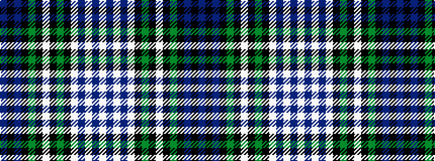 idealised woven sample of pattern BKBKGKWKGKWBWBW