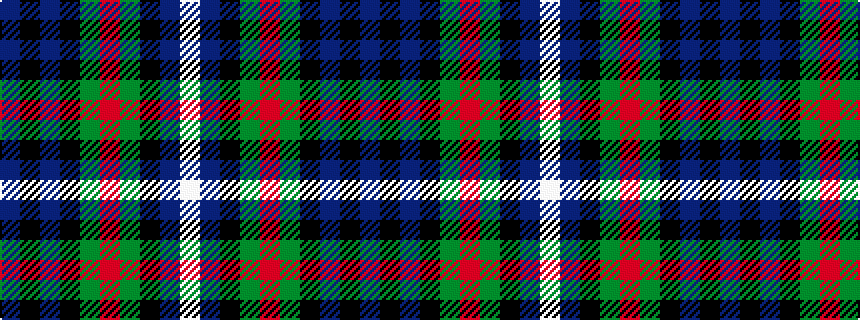 idealised woven sample of pattern BKBKGRGKBW