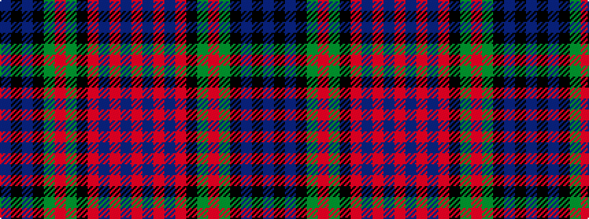 idealised woven sample of pattern BKBKGRGKRBRBR