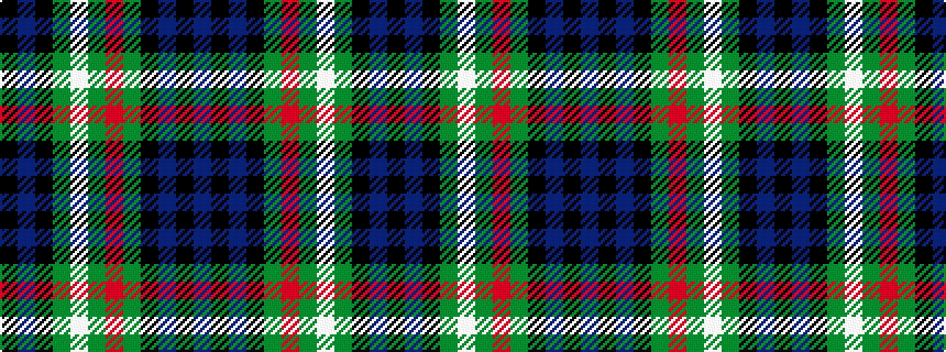 idealised woven sample of pattern BKBKGRGWGKBK
