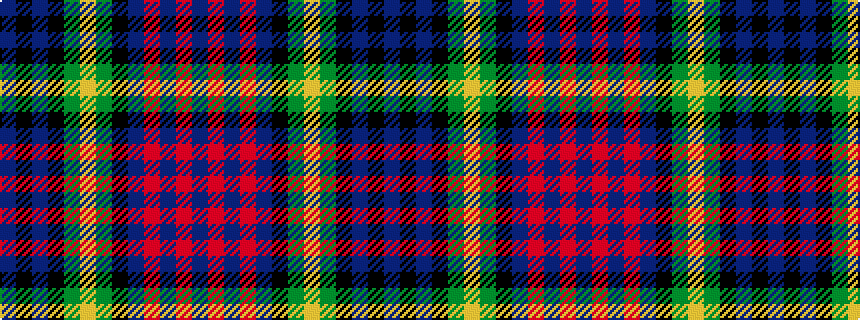 idealised woven sample of pattern BKBKGYGKBRBRB