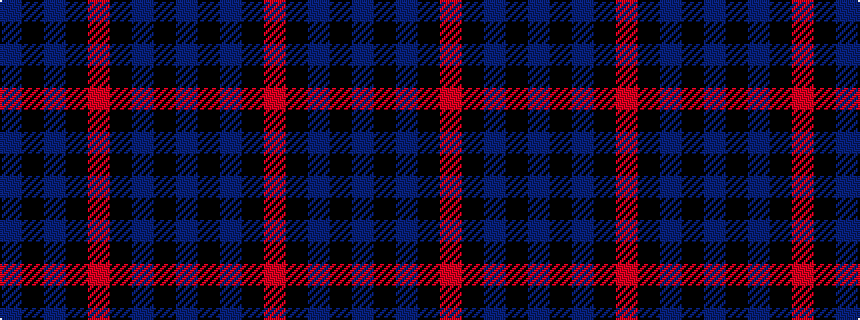idealised woven sample of pattern BKBKRKBKB