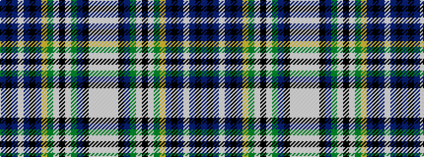 idealised woven sample of pattern BKBWBKBYGWKWGBKWWW