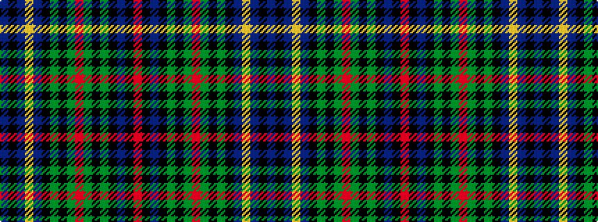 idealised woven sample of pattern BKBYBKGKGRGKGKBKR