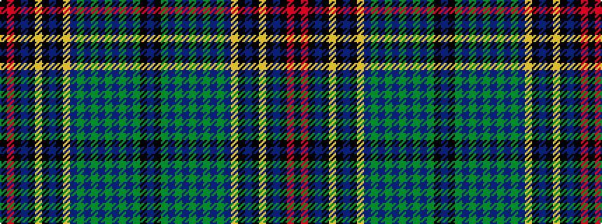 idealised woven sample of pattern BKGBGBGBGBGBYKBKYKBKRK