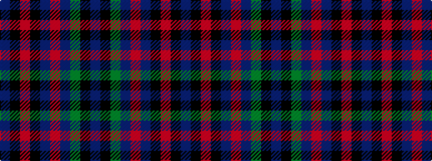 idealised woven sample of pattern BKGBRBKRKB