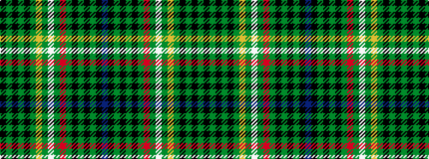 idealised woven sample of pattern BKGKGKGRGWGYGKGKGK