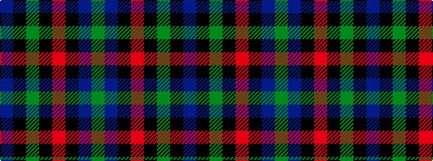 idealised woven sample of pattern BKGKRKBG