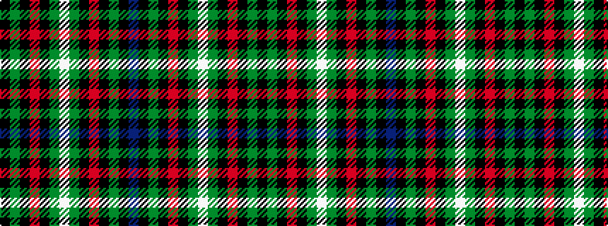 idealised woven sample of pattern BKGKRKGWGKRKGK