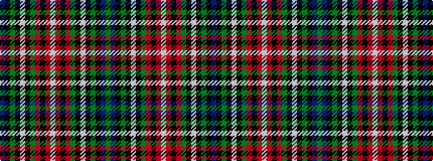 idealised woven sample of pattern BKGKWKGRKRWRKRGKWKGKBG