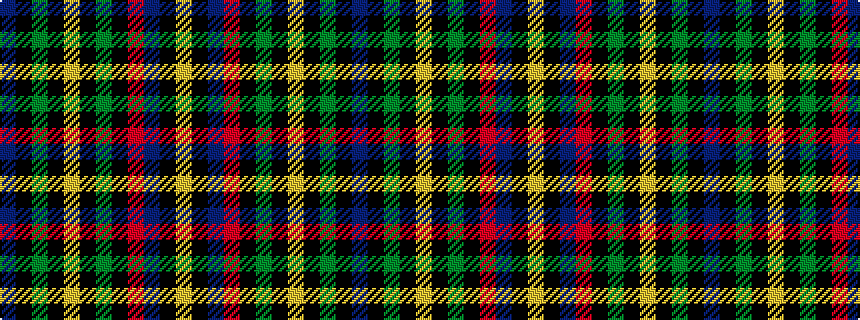 idealised woven sample of pattern BKGKYKGKRBKY