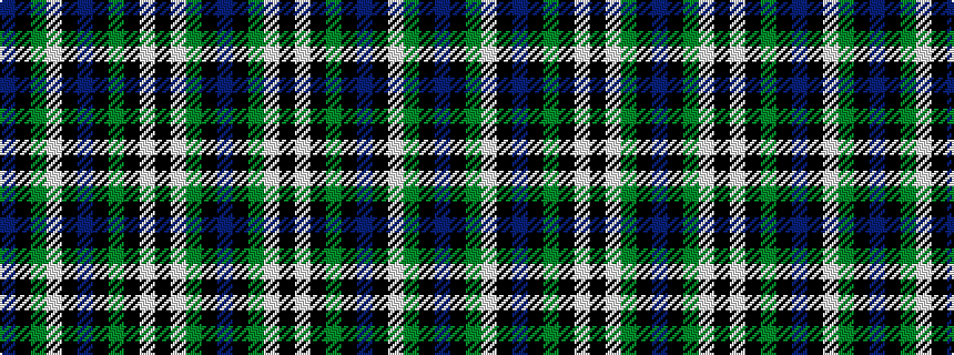 idealised woven sample of pattern BKGWKBKGKWKWGKB