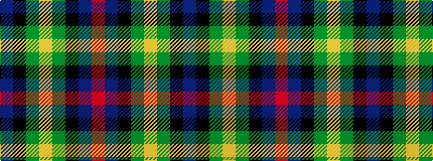 idealised woven sample of pattern BKGYGKBR