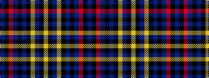 idealised woven sample of pattern BKRBKBKYBKY
