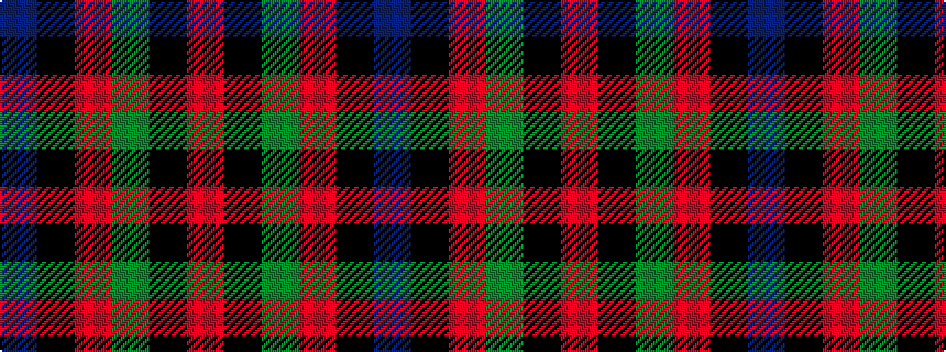 idealised woven sample of pattern BKRGKR