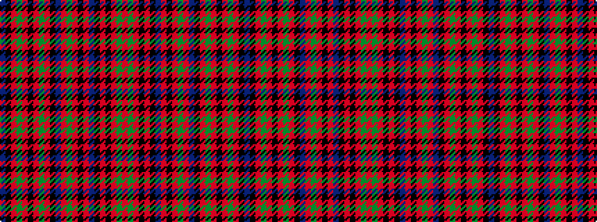 idealised woven sample of pattern BKRGRKRGRKBRGRKRBKRKRGR