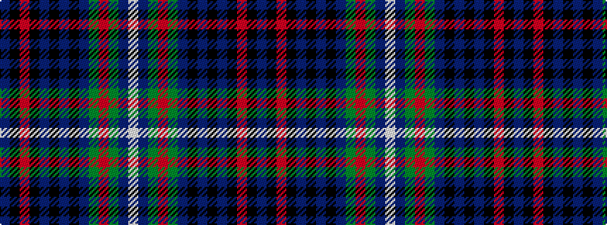 idealised woven sample of pattern BKRKBKBKBGRGBW