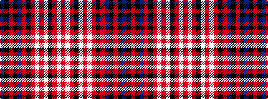 idealised woven sample of pattern BKRKBRKRWRWKRWR