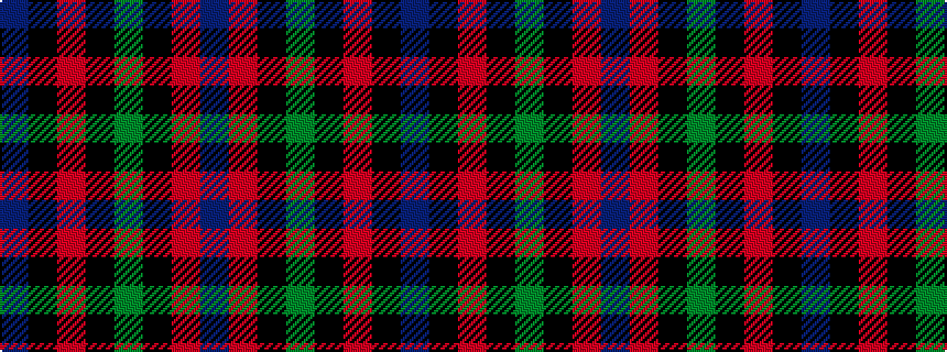 idealised woven sample of pattern BKRKGKRB