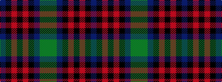 idealised woven sample of pattern BKRKRKBGG