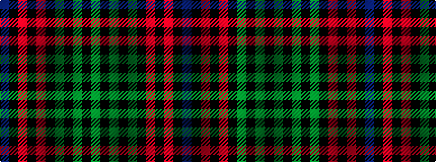 idealised woven sample of pattern BKRKRKGKGKG