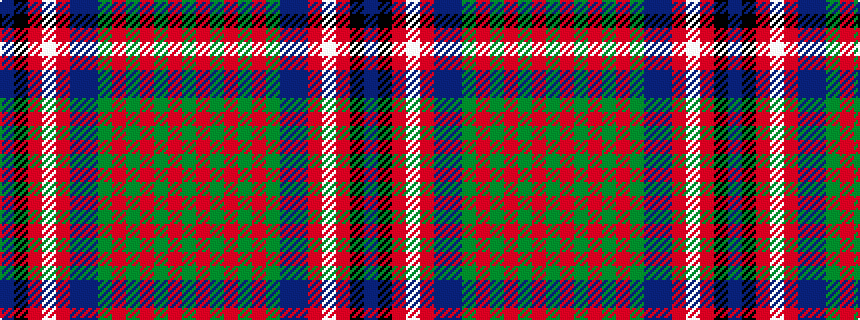 idealised woven sample of pattern BKRWRBBGRGRGRG