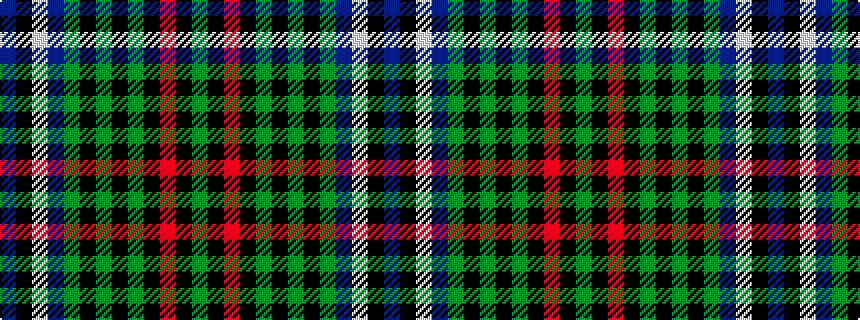 idealised woven sample of pattern BKWBGKGKGKRKG