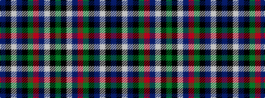 idealised woven sample of pattern BKWBKGRBWKG