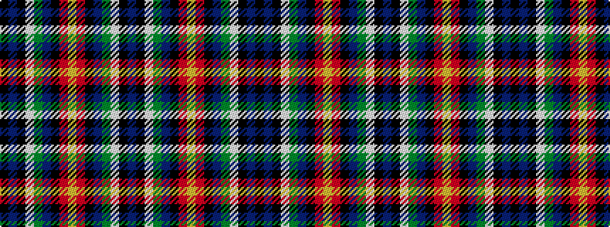 idealised woven sample of pattern BKWGBKRYRKBGWKBK
