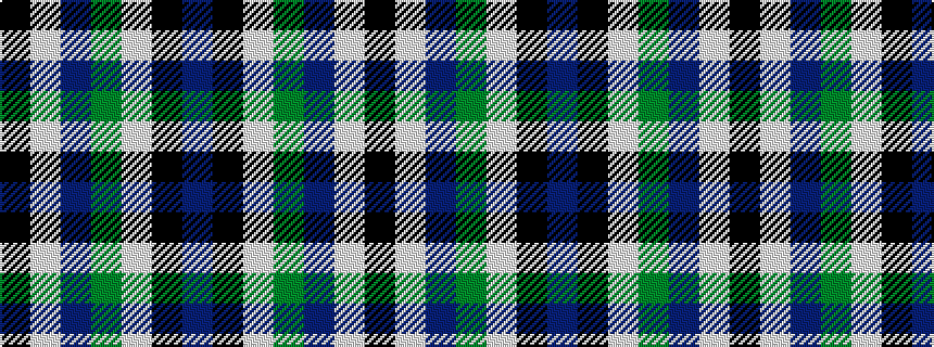 idealised woven sample of pattern BKWGBWK