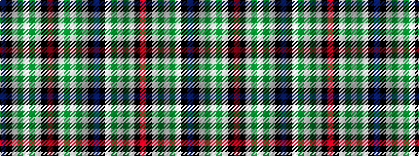 idealised woven sample of pattern BKWGWGWKRKWGWGWKB