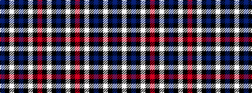 idealised woven sample of pattern BKWKBKWKRKWKB