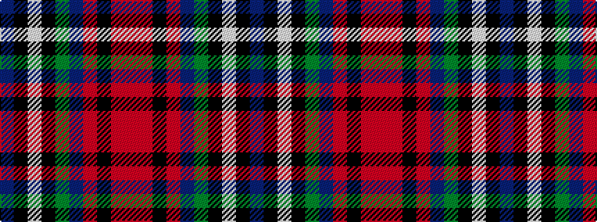 idealised woven sample of pattern BKWKGBRKRR