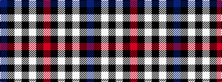 idealised woven sample of pattern BKWKWKR