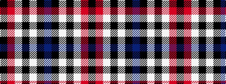 idealised woven sample of pattern BKWKWRK